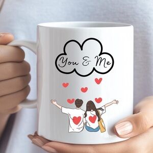 You and Me Mug Set Engagement Gift Funny Valentines Mug